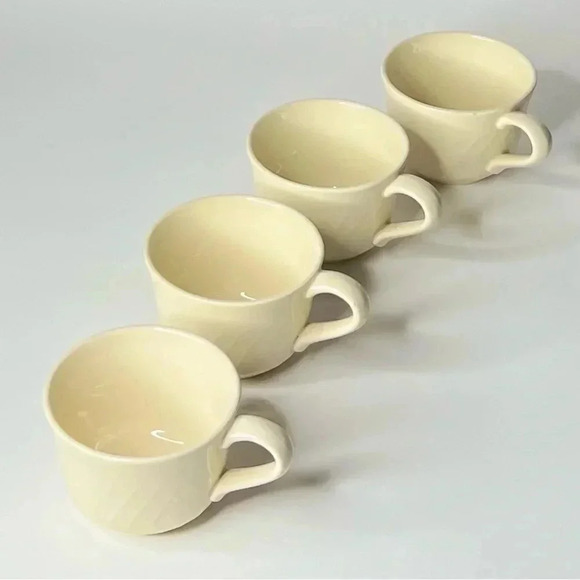 Vintage Franciscan Lattice Cream Tea Cups Coffee Mugs Set of 4 - Picture 5 of 7